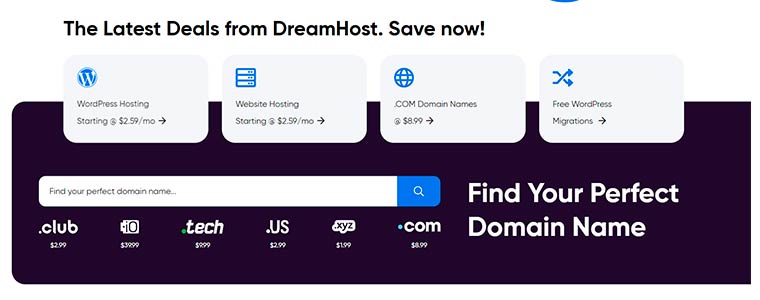 pricing DreamHost